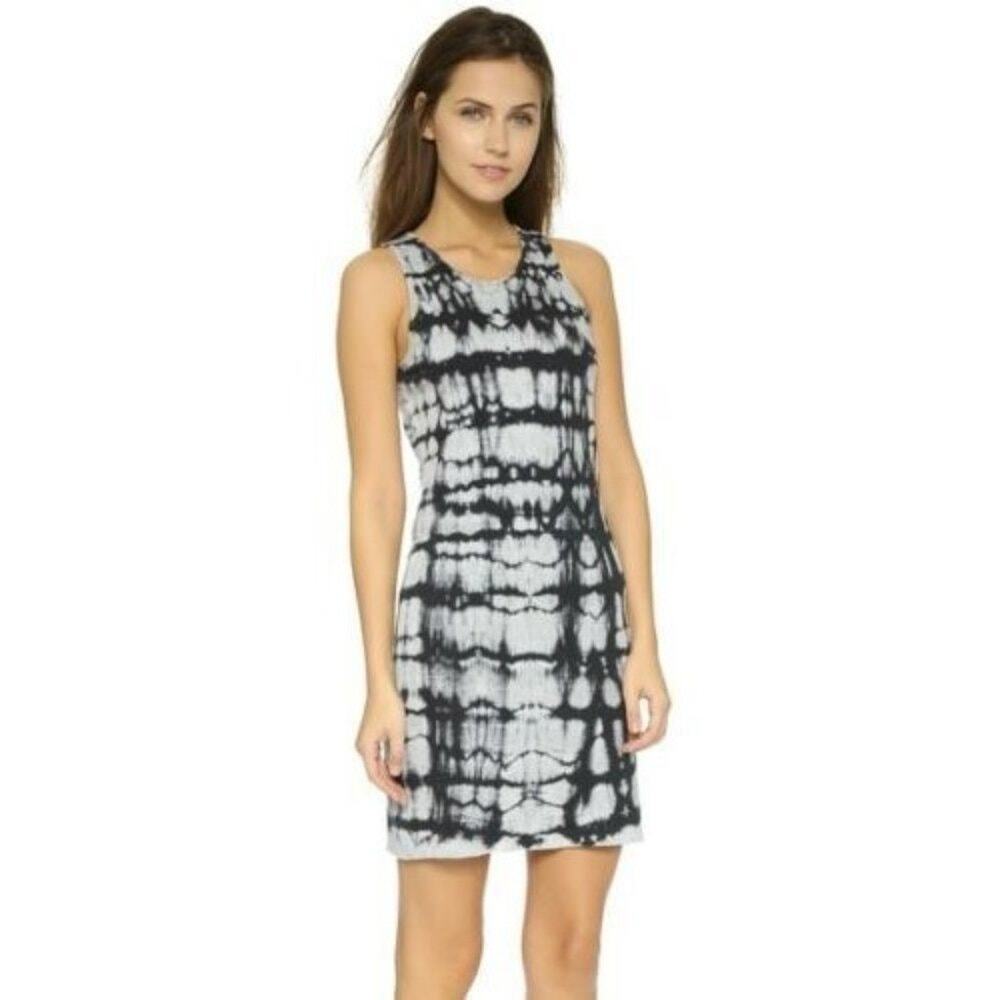 Current Elliott Dress Louella Tie Dye Boho Beach Y2K Grunge Gray Black Size S